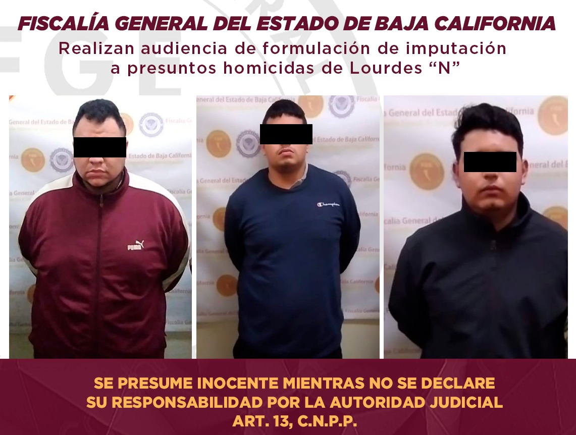 Presentan ante juez de Tijuana a presuntos homicidas de Lourdes Maldonado 