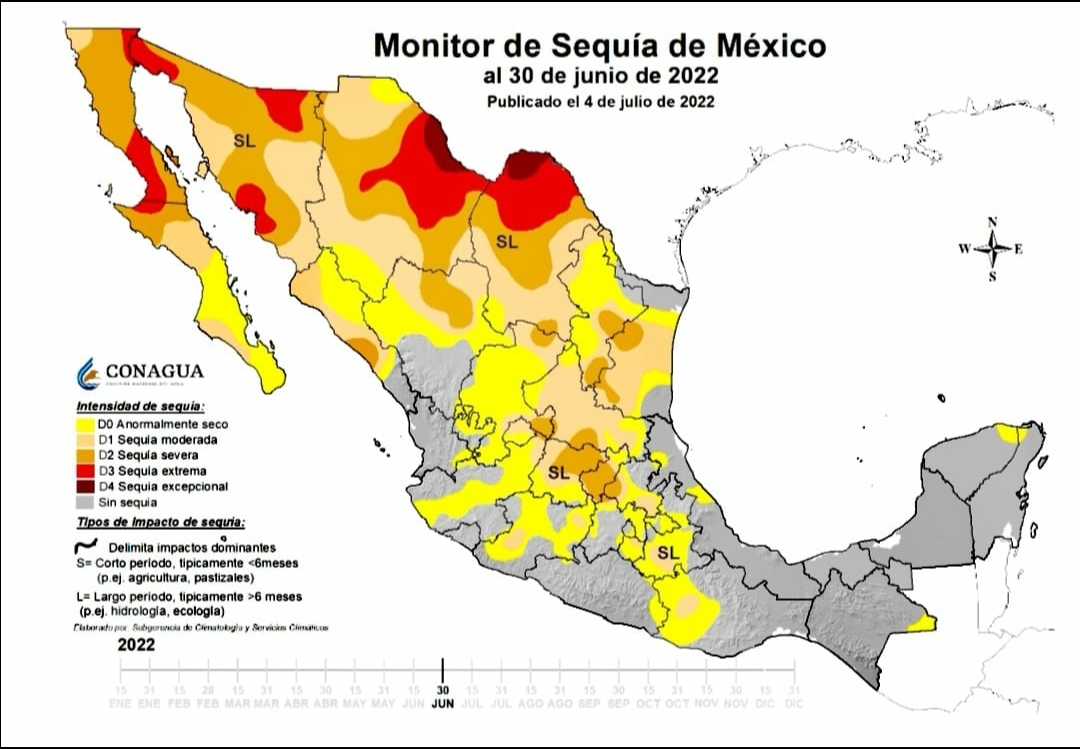 Entre sequía extrema y severa, los municipios de Baja California