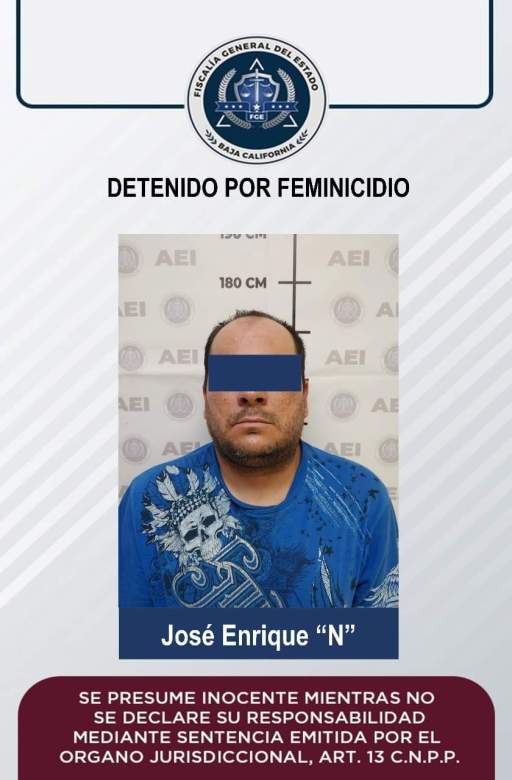 Detienen José Enrique por el feminicidio de su pareja Elizabeth