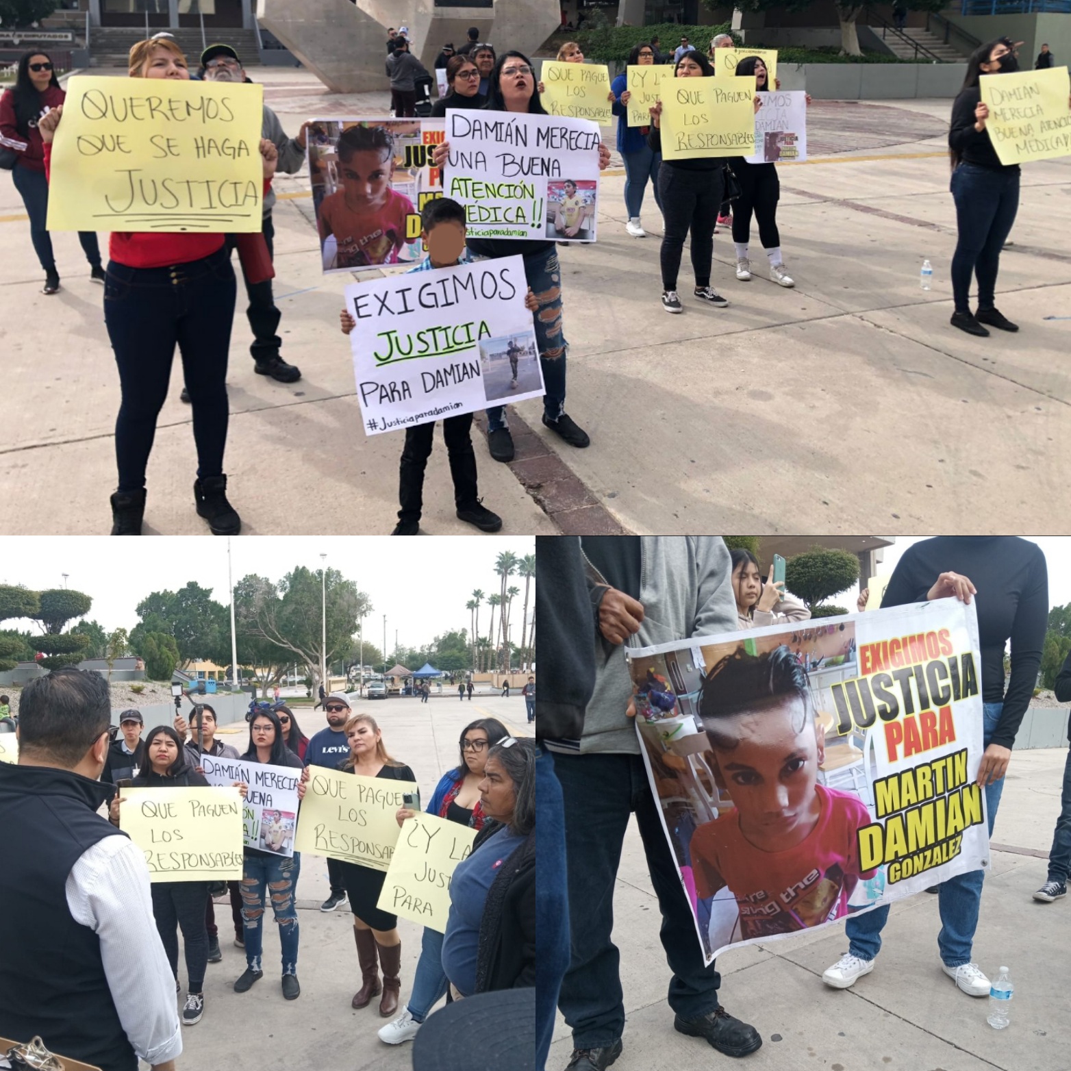 Protestan familiares del niño Damián para exigir justicia a la gobernadora