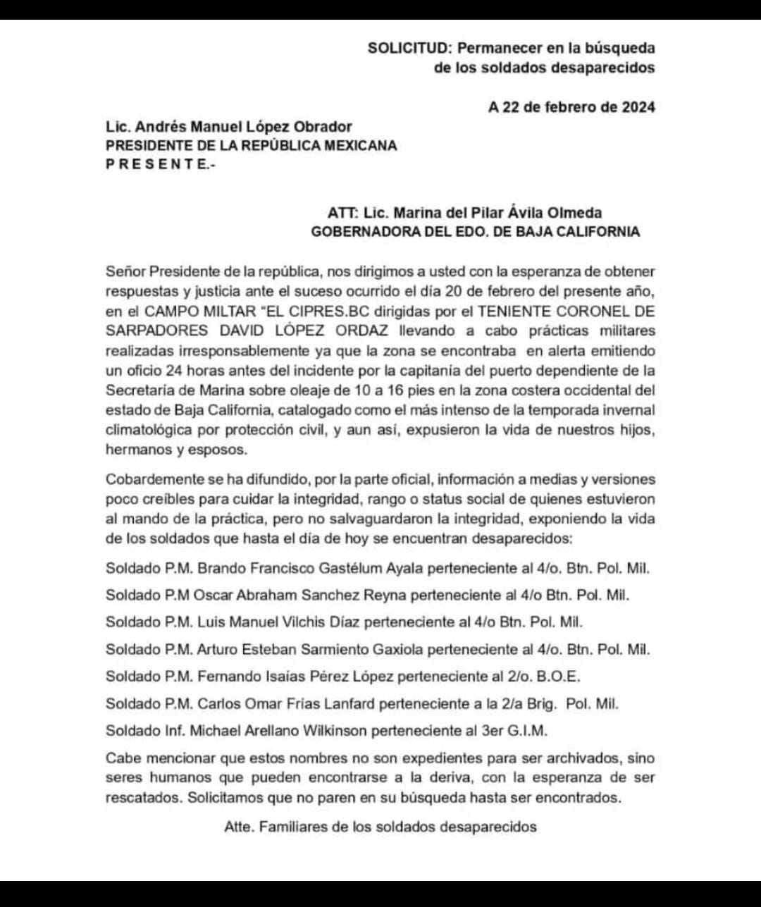 Irresponsable la práctica en el campo militar de Ensenada