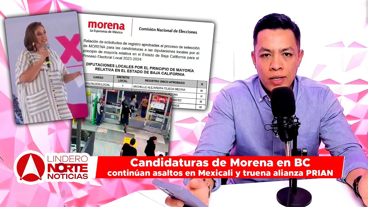 Candidaturas de Morena en BC, continúan asaltos en Mexicali y truena alianza PRIAN | LEDLH
