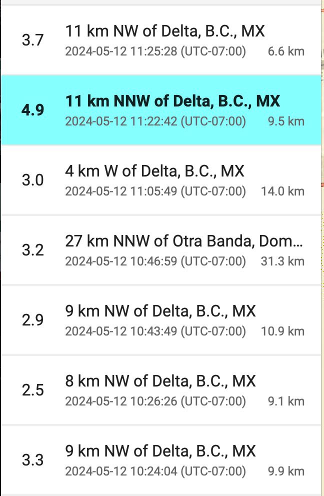 Se registran sismos en Mexicali; uno de 4.9 grados
