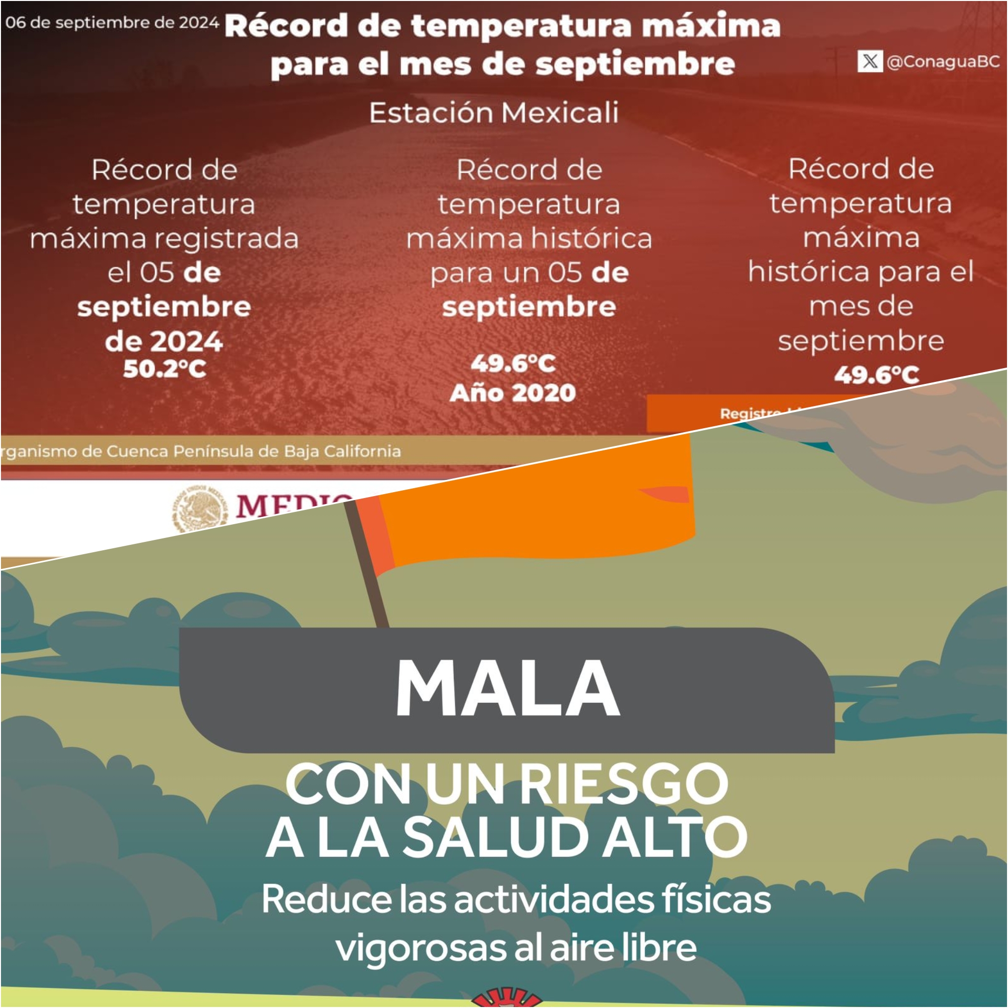 Mexicali con altas temperatura y riesgos por calidad de aire