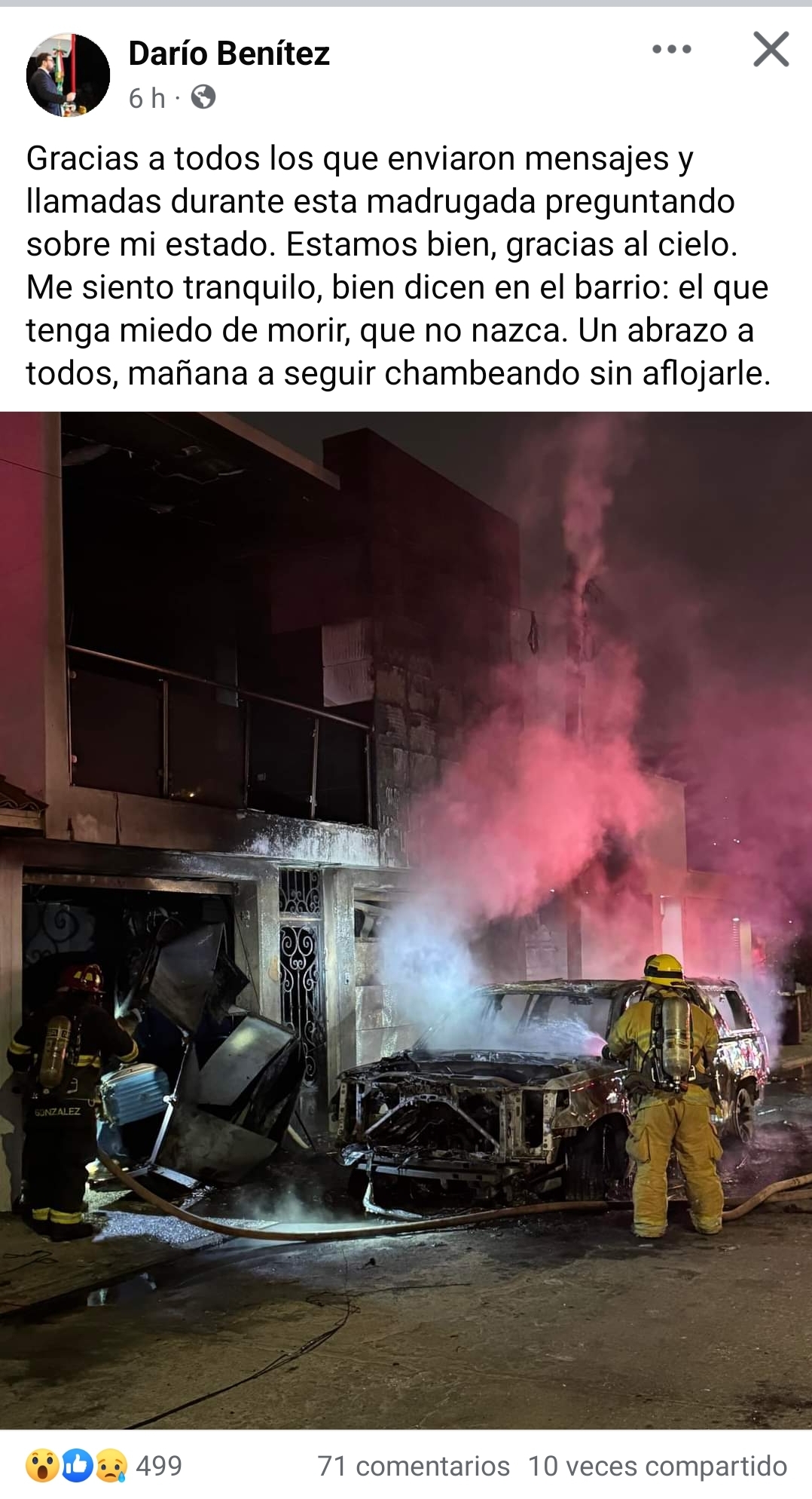 Incendian vehículo del alcalde de Tecate