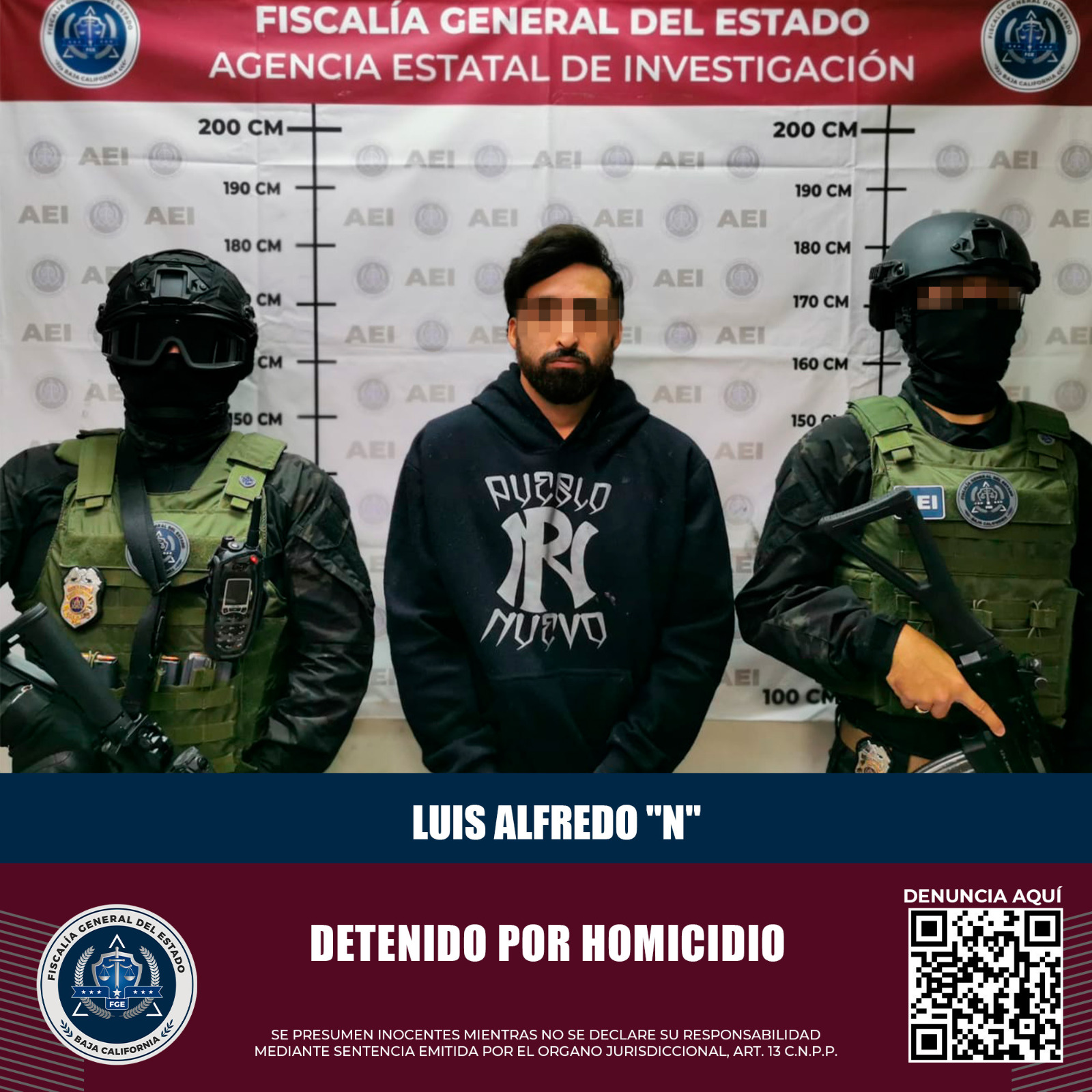 Detienen a presunto asesino de tres empresarios de Mexicali