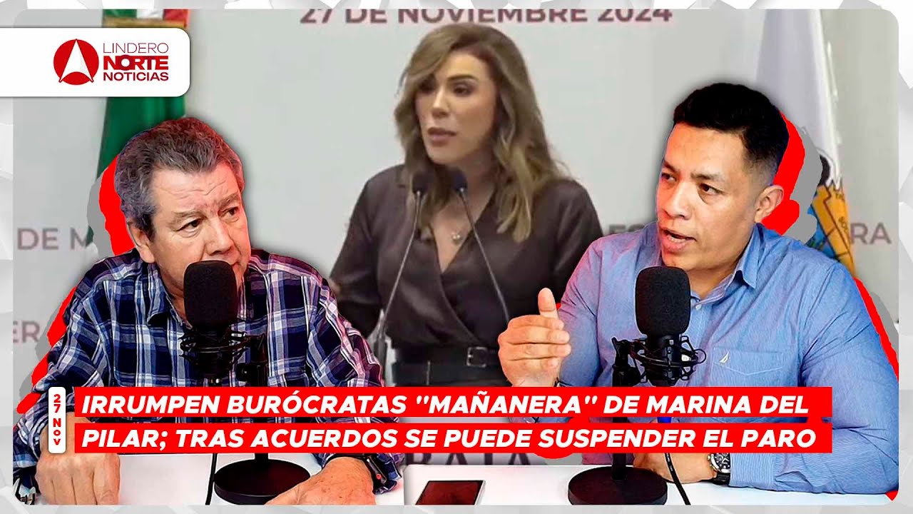 Irrumpen Burócratas «Mañanera» de Marina del Pilar; Tras acuerdos se puede suspender el paro (video)