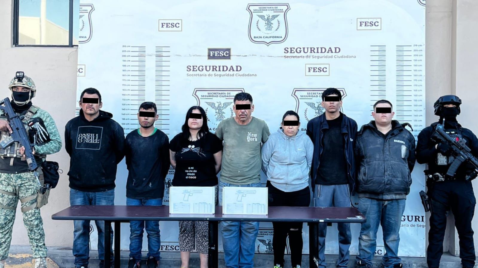 Arrestan en Mexicali a siete secuestradores y rescatan a dos víctimas