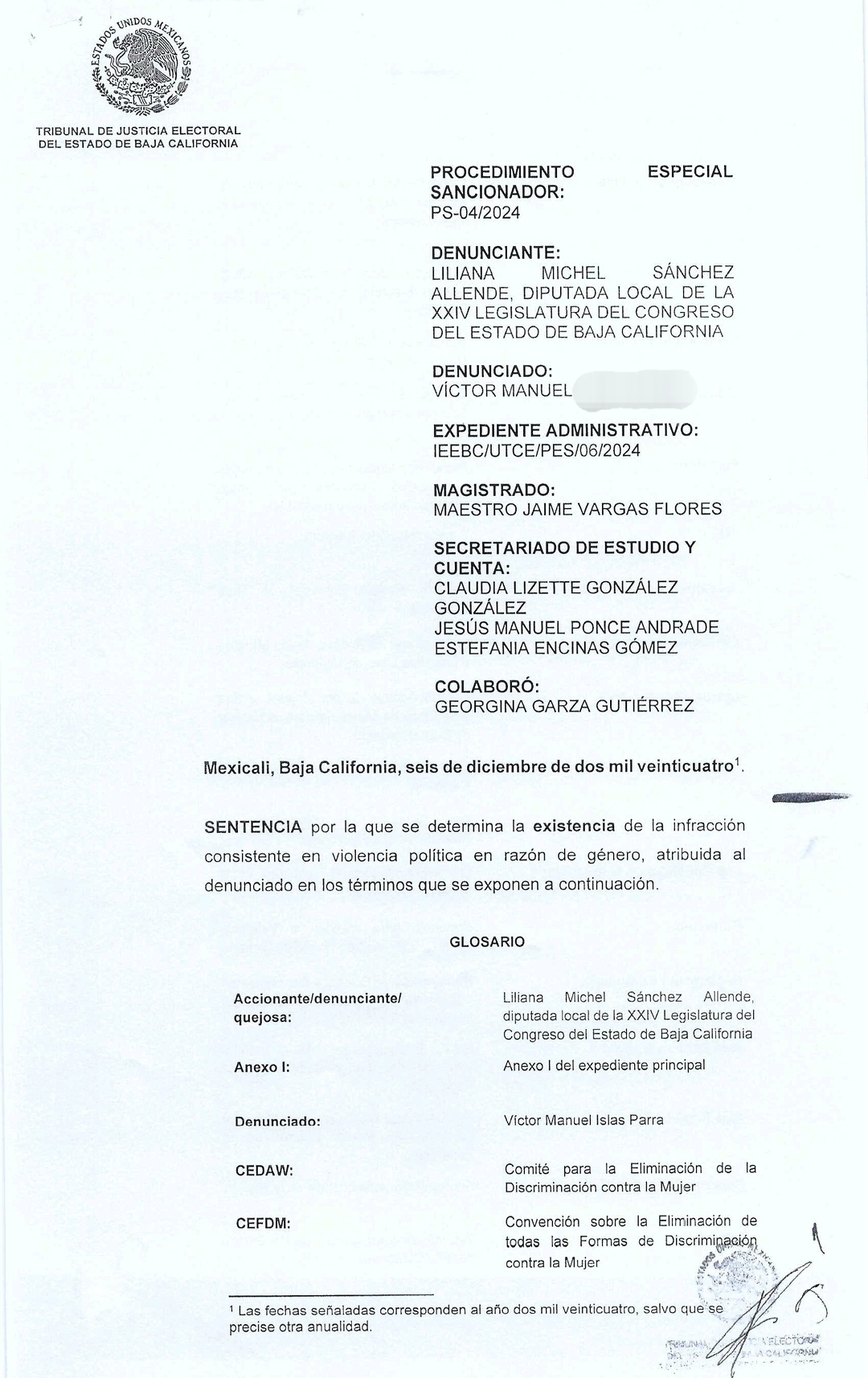 Protege TJEPJ a diputada Michel Sanchez por violencia política en razón de género