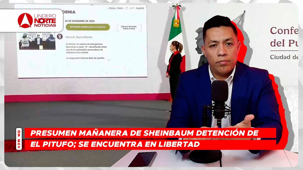 Presumen mañanera de Sheinbaum detención de El Pitufo; Se encuentra en libertad (video)
