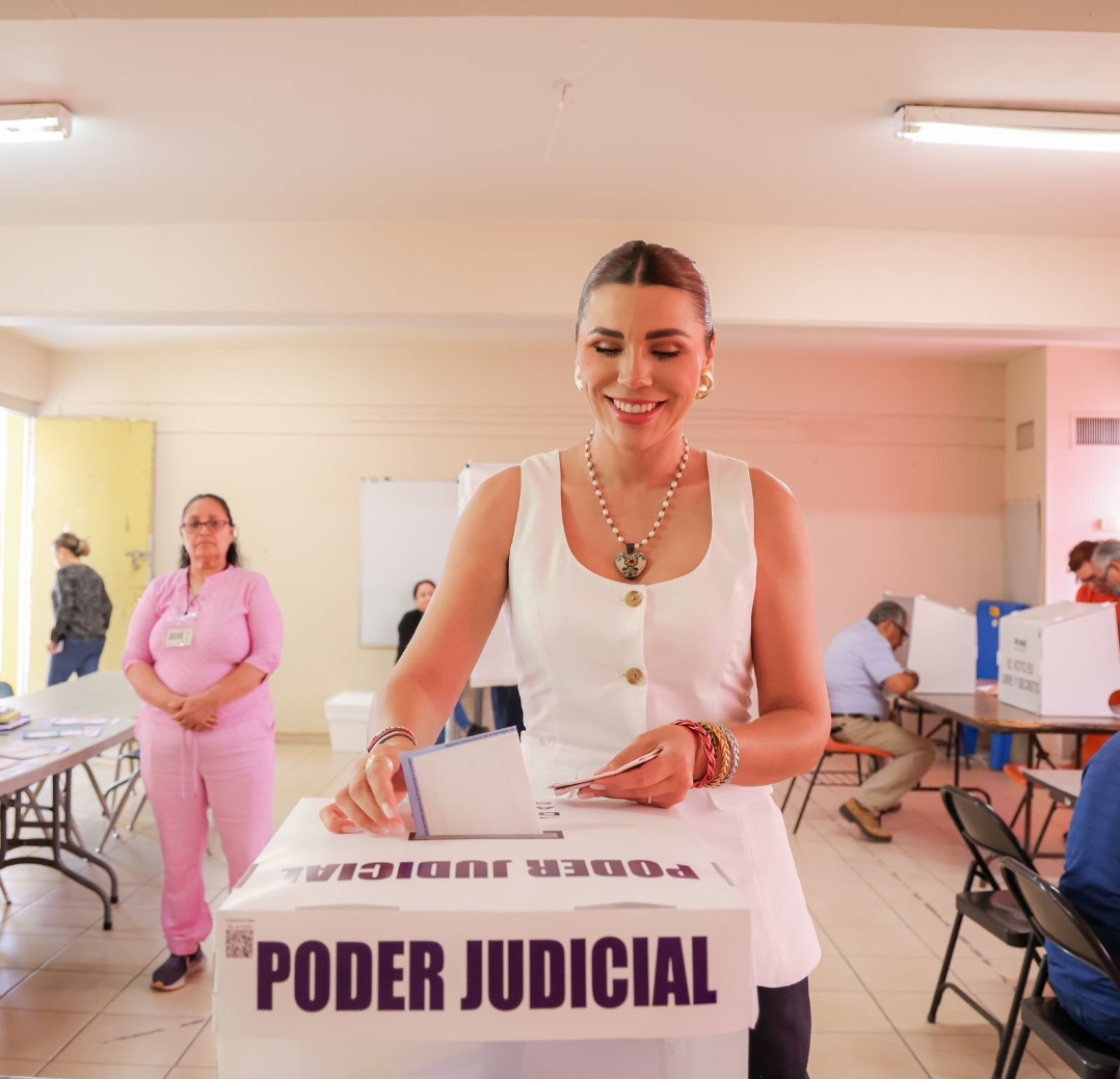 Gobernadora de BC sufragó por jueces, magistrados y ministros