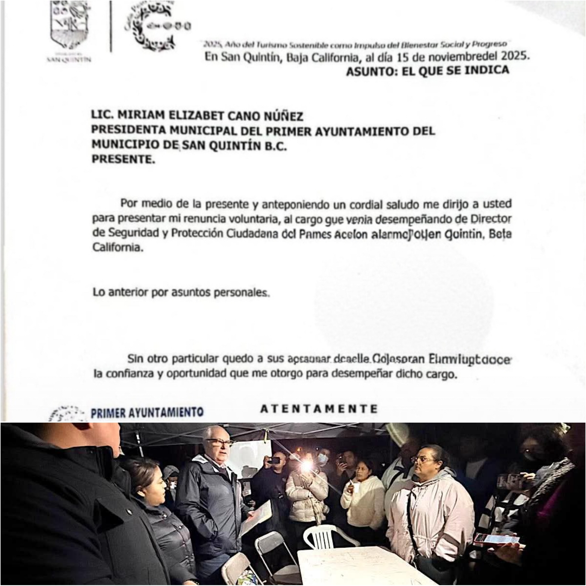 Destituyen al director de Seguridad de San Quintín 