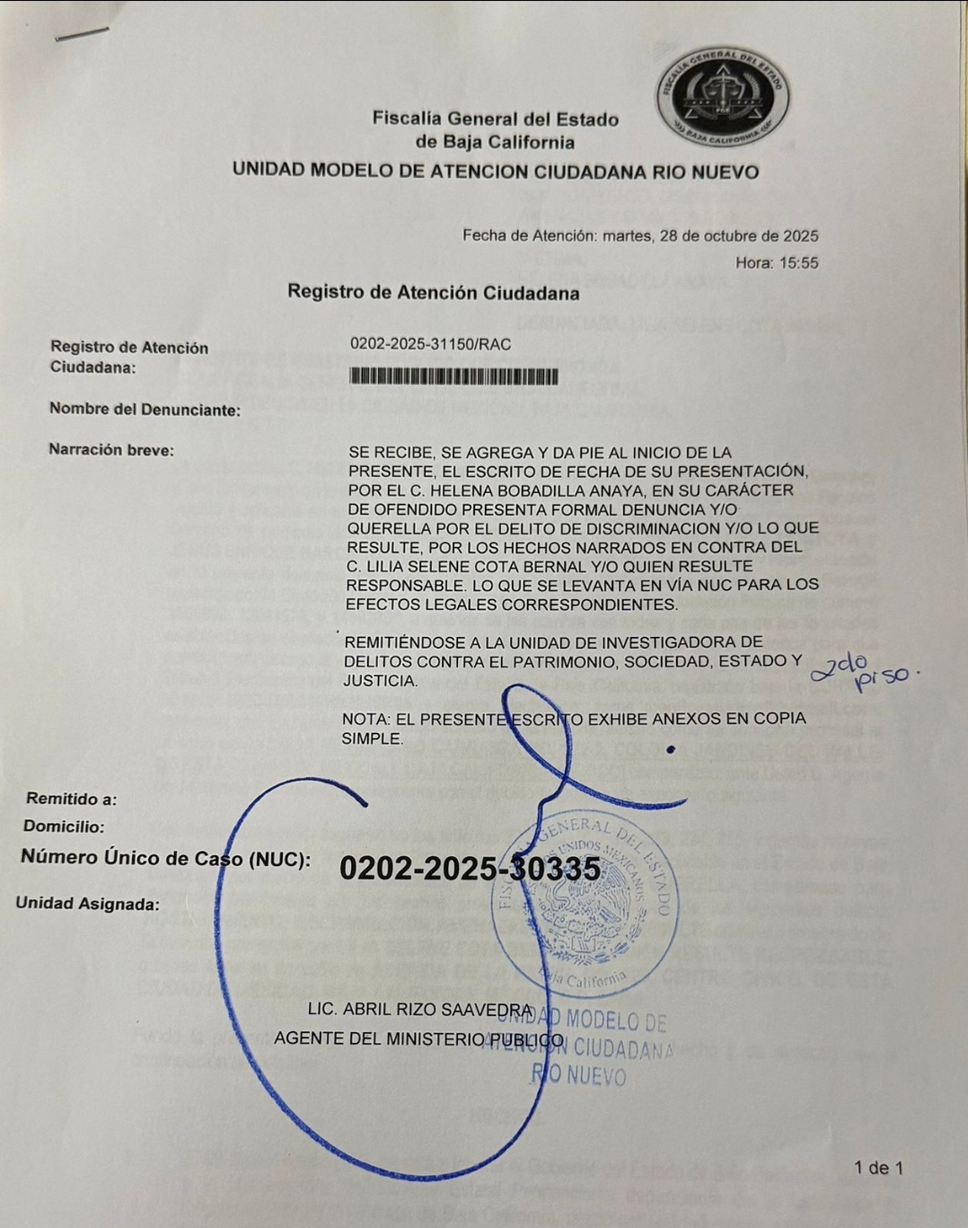 Denuncian a Selene, dirigente sindical, por hostigamiento y amenazas