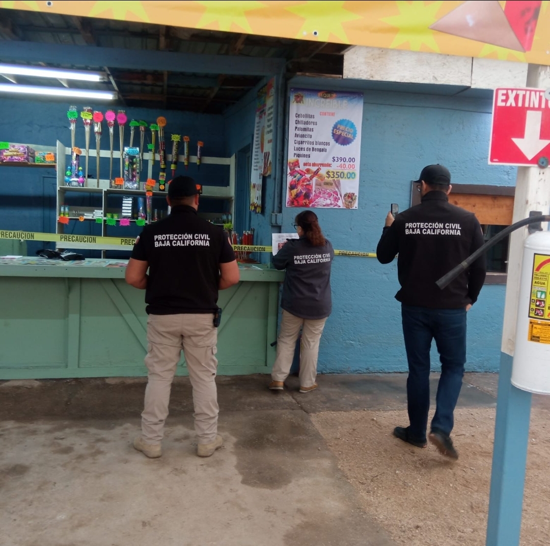 Operativo contra pirotecnia: clausuran comercio en Mexicali por riesgos a la salud