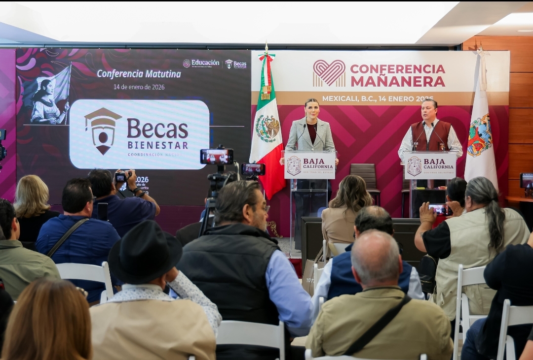 Gobernadora de BC anuncia más apoyos y becas para todos los niveles educativos para el 2026