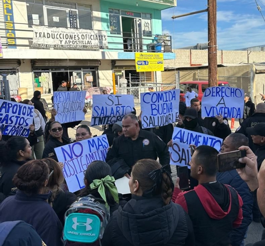 Protesta de custodios penitenciarios de BC cancelan actividades en Ensenada y Tijuana