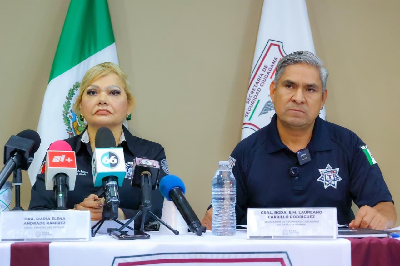 Advierte SSC y Fiscalía que no habrá impunidad en asesinatos de dos agentes de la FESC