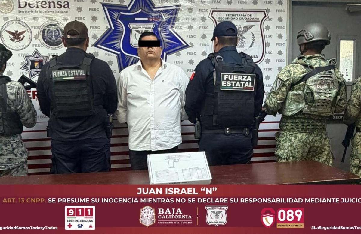 Arrestan a ex policía de Mexicali con arma de fuego e historial delictivo