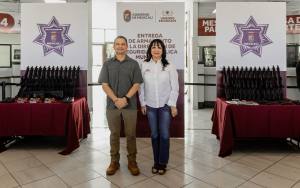 Fortalece Norma Bustamante el equipamiento de la Policía Municipal