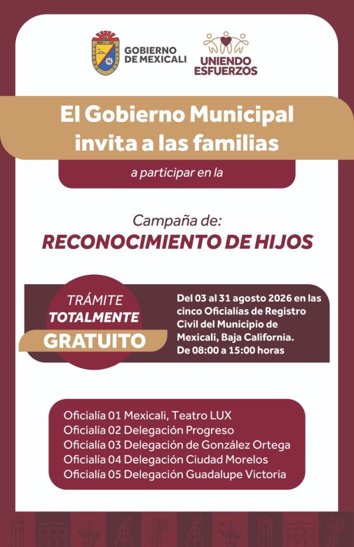 GRATIS RECONOCIMIENTO DE HIJOS DURANTE AGOST
