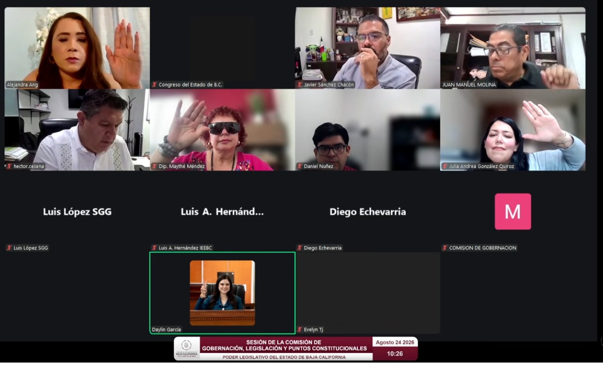 Dictaminan 7 proyectos en sesión de la Comisión de Gobernación del Congreso de BC