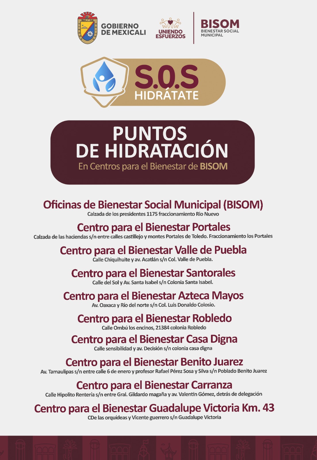 BISOM SUMA 10 PUNTOS DE HIDRATACIÓN EN MEXICALI Y EL VALLE