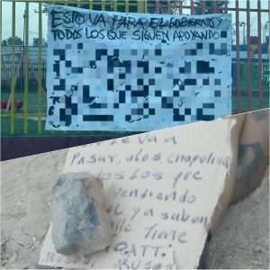 Colocan dos narcomantas y localizan a hombre asesinado en Mexicali