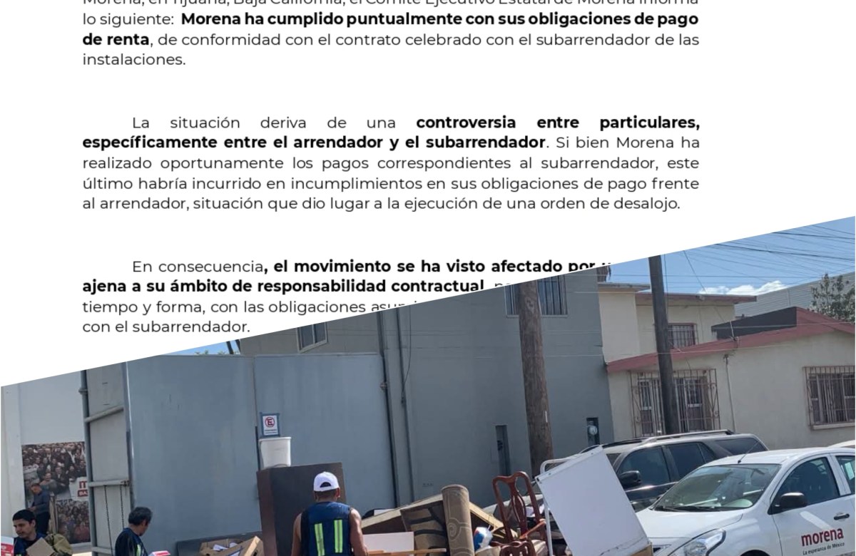 Por deuda de cinco años, desalojan a Casa Morena de oficinas que subarrendaba en Tijuana