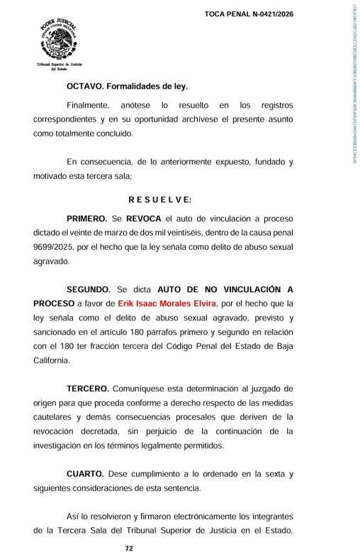 Revocan vinculación a proceso por abuso sexual agravado contra Erick "Terrible" Morales
